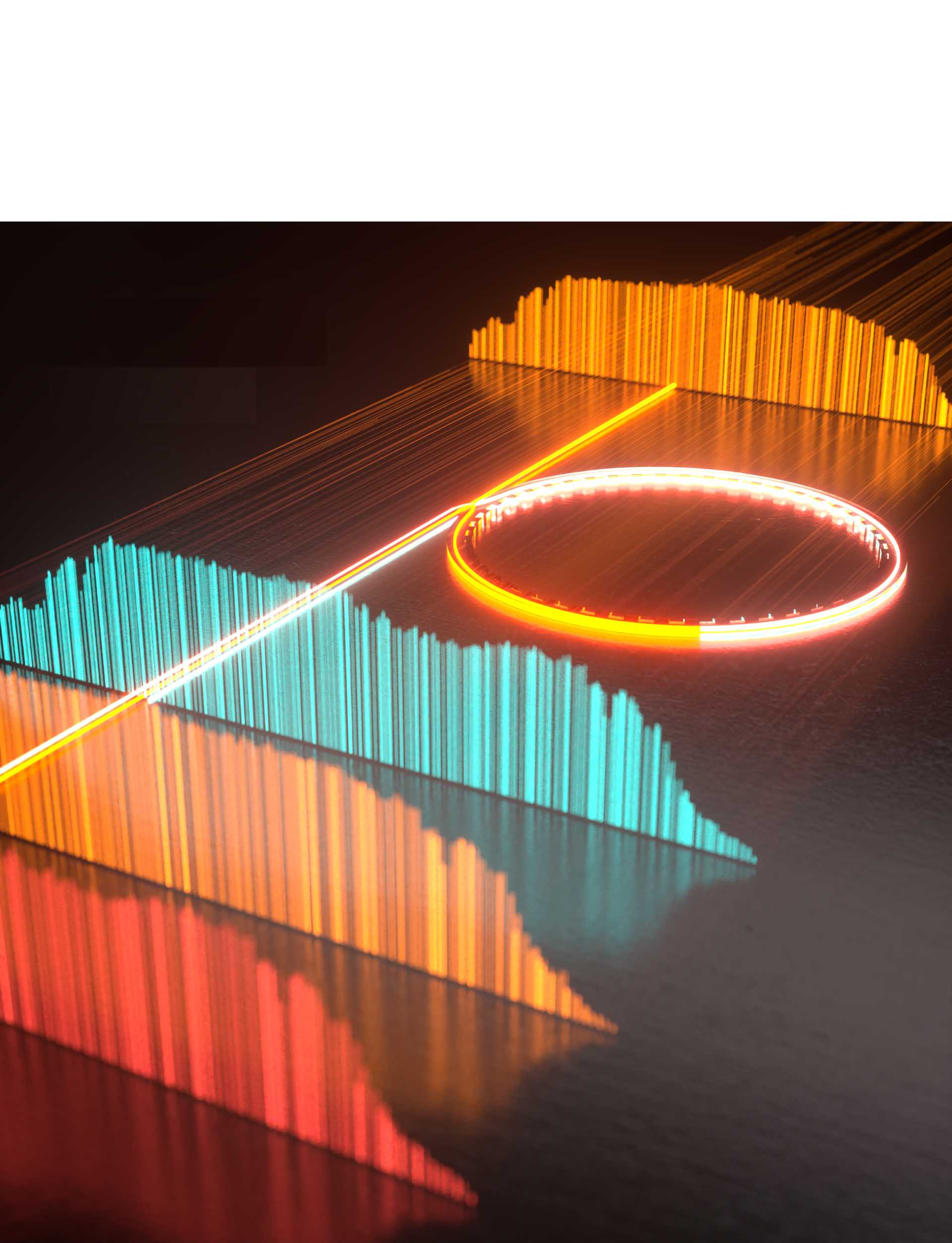 Illustration of the nanophotonic spectral translation of an electro-optic frequency comb