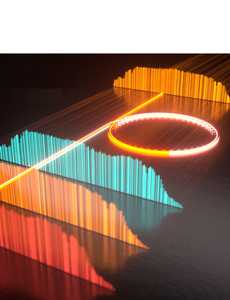 Illustration of the nanophotonic spectral translation of an electro-optic frequency comb